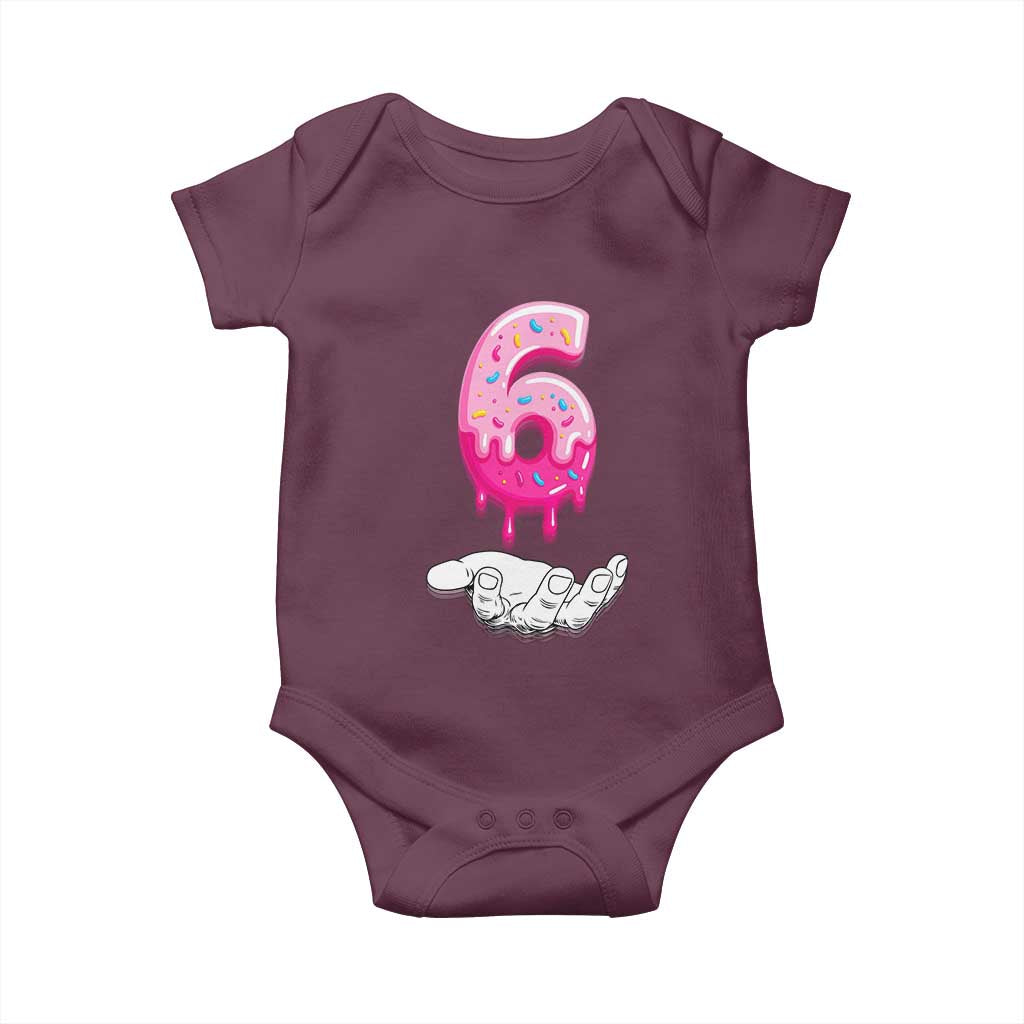 Funny 67 Six Seven Meme Couple Matching Baby Onesie Number 6 Baseball Ice Cream Drip TS10 Maroon Print Your Wear