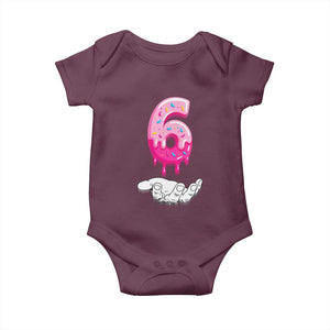 Funny 67 Six Seven Meme Couple Matching Baby Onesie Number 6 Baseball Ice Cream Drip TS10 Maroon Print Your Wear