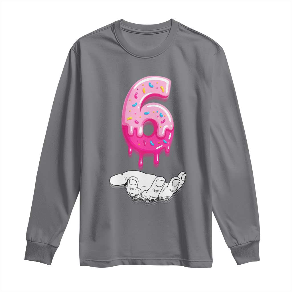 Funny 67 Six Seven Meme Couple Matching Long Sleeve Shirt Number 6 Baseball Ice Cream Drip TS10 Charcoal Print Your Wear