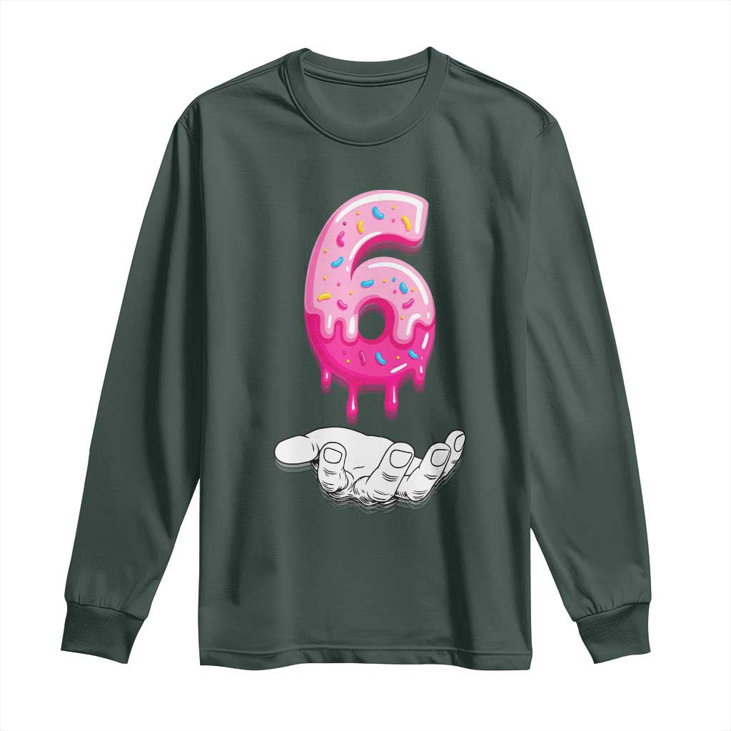 Funny 67 Six Seven Meme Couple Matching Long Sleeve Shirt Number 6 Baseball Ice Cream Drip TS10 Dark Forest Green Print Your Wear