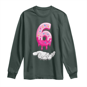 Funny 67 Six Seven Meme Couple Matching Long Sleeve Shirt Number 6 Baseball Ice Cream Drip TS10 Dark Forest Green Print Your Wear