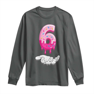 Funny 67 Six Seven Meme Couple Matching Long Sleeve Shirt Number 6 Baseball Ice Cream Drip TS10 Dark Heather Print Your Wear