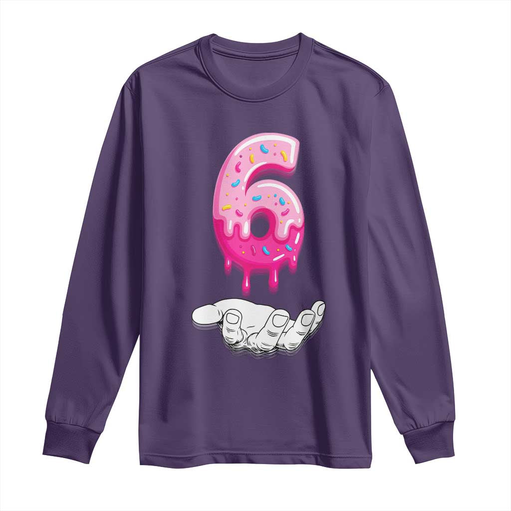 Funny 67 Six Seven Meme Couple Matching Long Sleeve Shirt Number 6 Baseball Ice Cream Drip TS10 Purple Print Your Wear