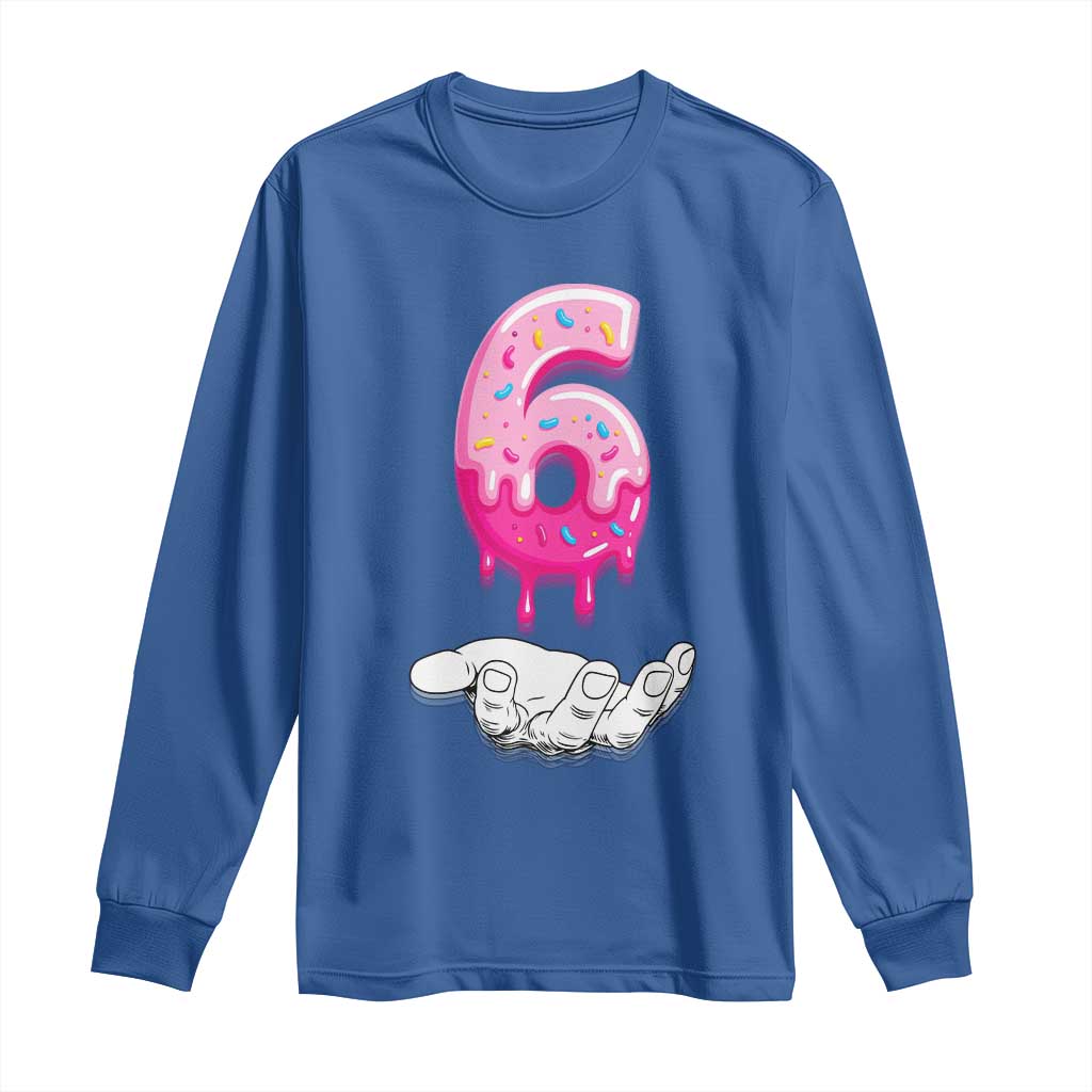 Funny 67 Six Seven Meme Couple Matching Long Sleeve Shirt Number 6 Baseball Ice Cream Drip TS10 Royal Blue Print Your Wear