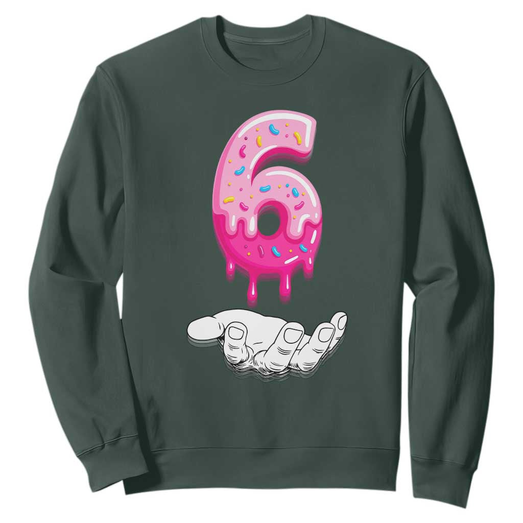 Funny 67 Six Seven Meme Couple Matching Sweatshirt Number 6 Baseball Ice Cream Drip TS10 Dark Forest Green Print Your Wear
