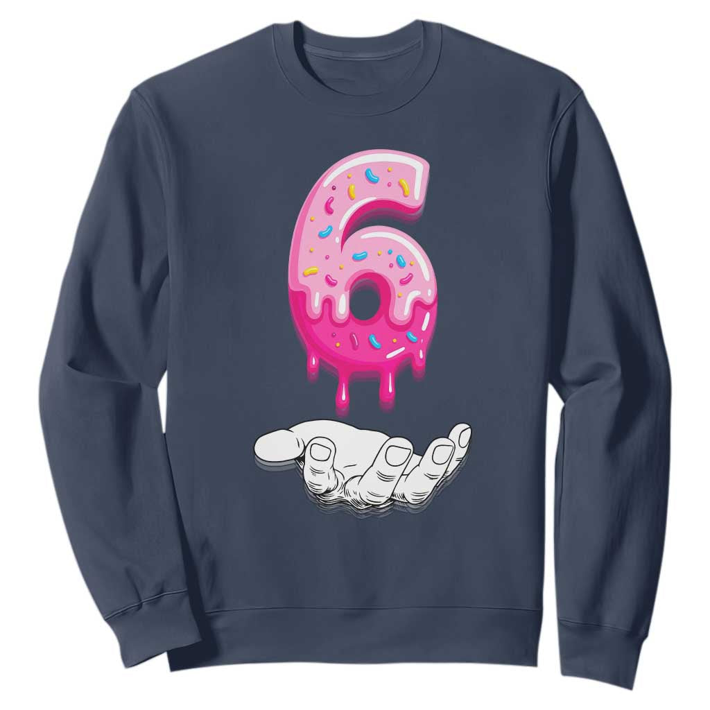Funny 67 Six Seven Meme Couple Matching Sweatshirt Number 6 Baseball Ice Cream Drip TS10 Navy Print Your Wear