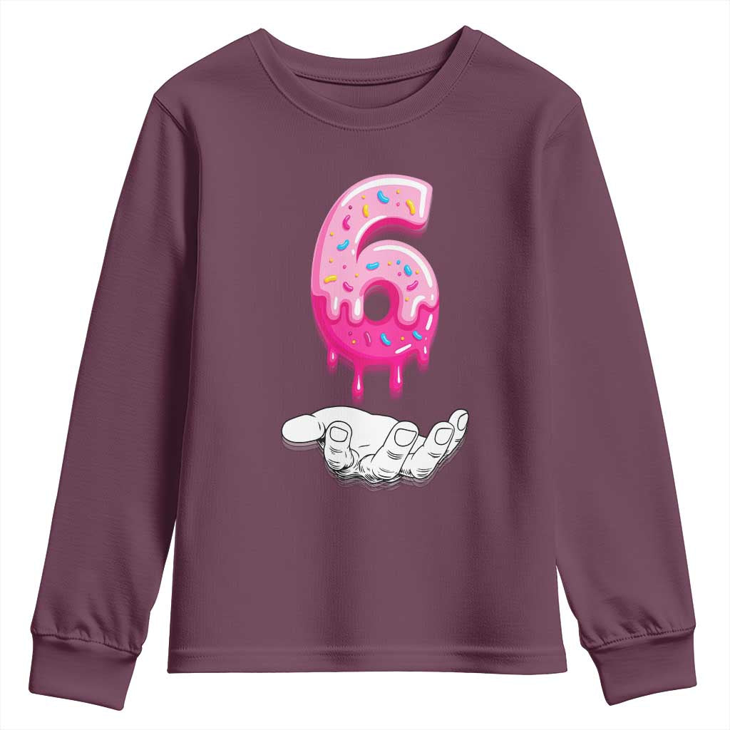 Funny 67 Six Seven Meme Couple Matching Youth Sweatshirt Number 6 Baseball Ice Cream Drip TS10 Maroon Print Your Wear
