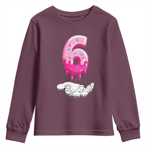 Funny 67 Six Seven Meme Couple Matching Youth Sweatshirt Number 6 Baseball Ice Cream Drip TS10 Maroon Print Your Wear