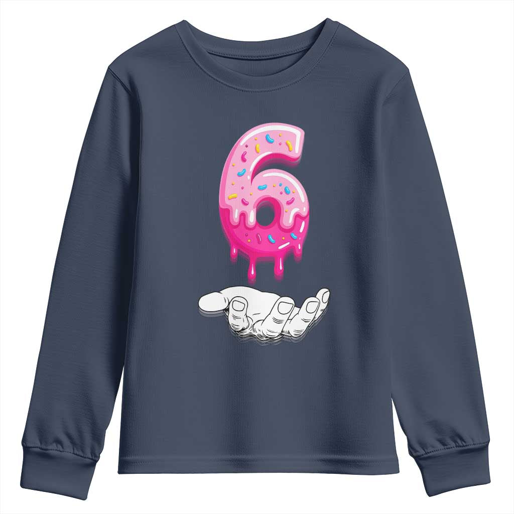 Funny 67 Six Seven Meme Couple Matching Youth Sweatshirt Number 6 Baseball Ice Cream Drip TS10 Navy Print Your Wear