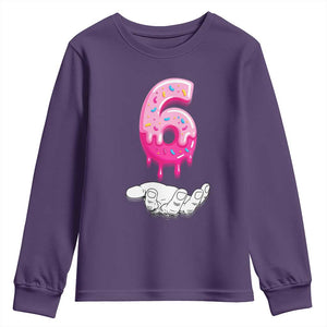 Funny 67 Six Seven Meme Couple Matching Youth Sweatshirt Number 6 Baseball Ice Cream Drip TS10 Purple Print Your Wear
