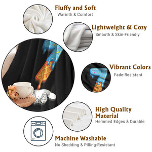 Funny 67 Six Seven Meme Couple Matching Throw Blanket Number 7 Baseball Ice Cream Drip TS10 Print Your Wear