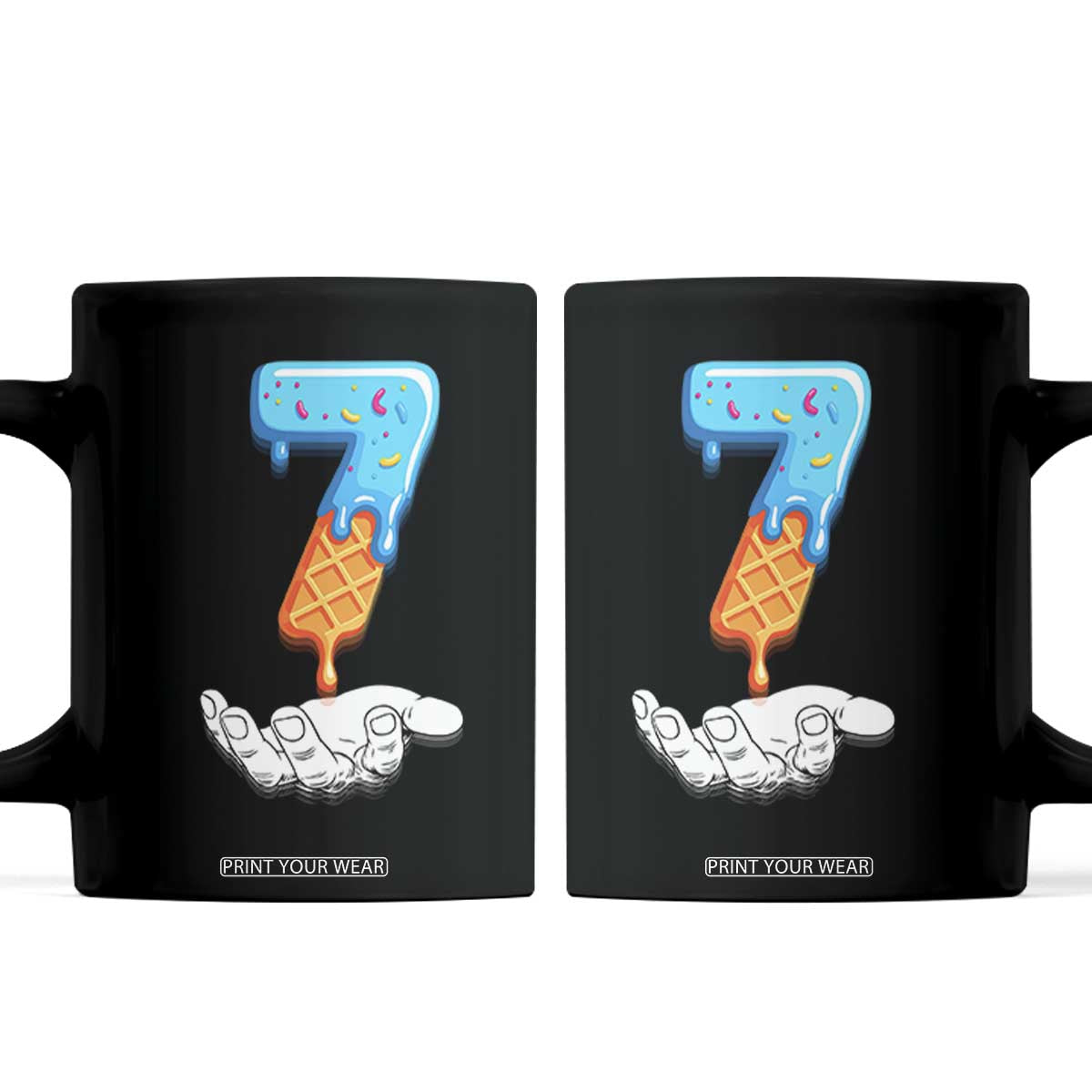 Funny 67 Six Seven Meme Couple Matching Coffee Mug Number 7 Baseball Ice Cream Drip TS10 Black Print Your Wear