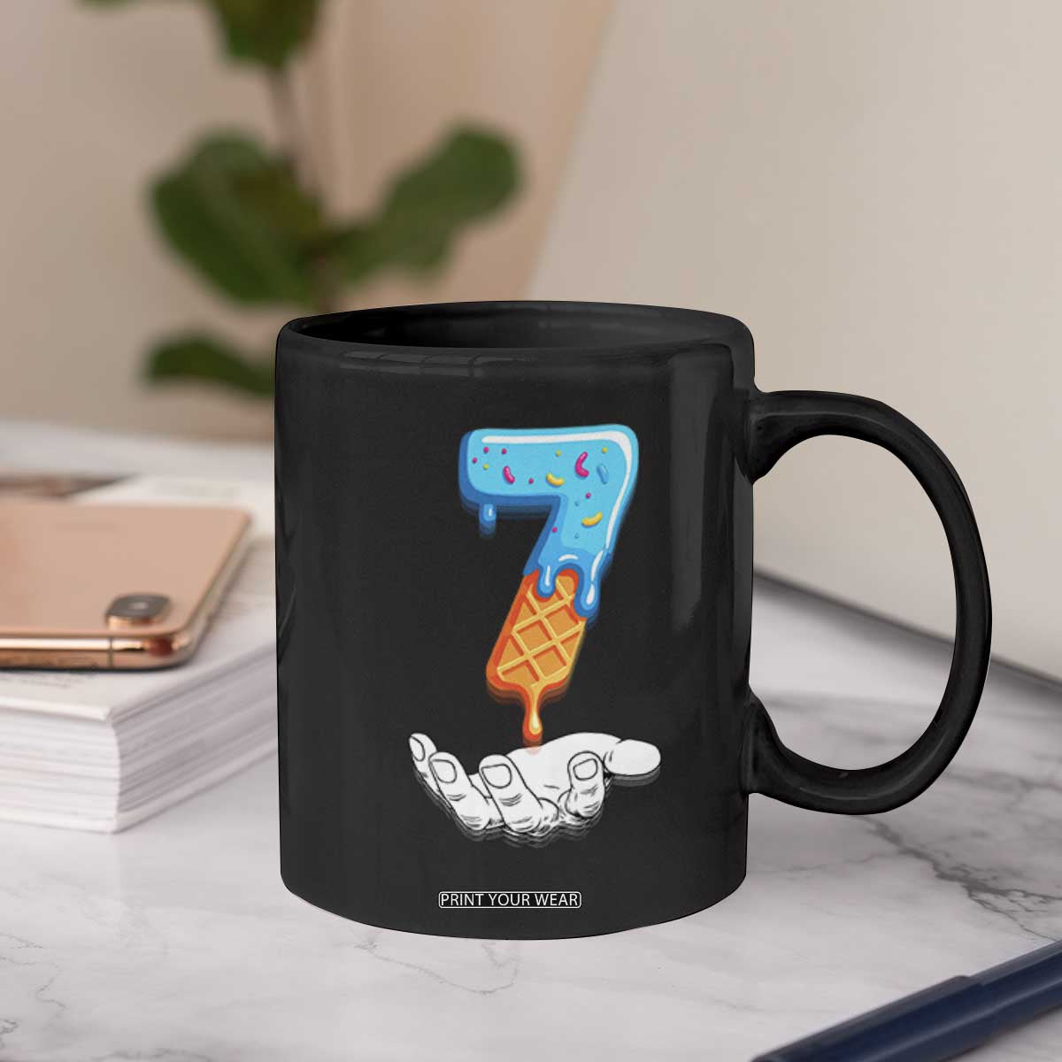 Funny 67 Six Seven Meme Couple Matching Coffee Mug Number 7 Baseball Ice Cream Drip TS10 Print Your Wear