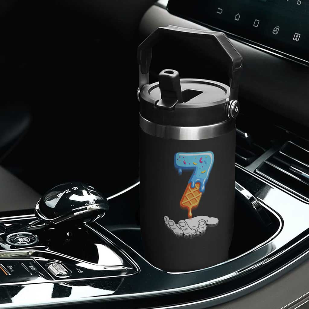Funny 67 Six Seven Meme Couple Matching Flip Straw Tumbler Number 7 Baseball Ice Cream Drip TS10 Print Your Wear