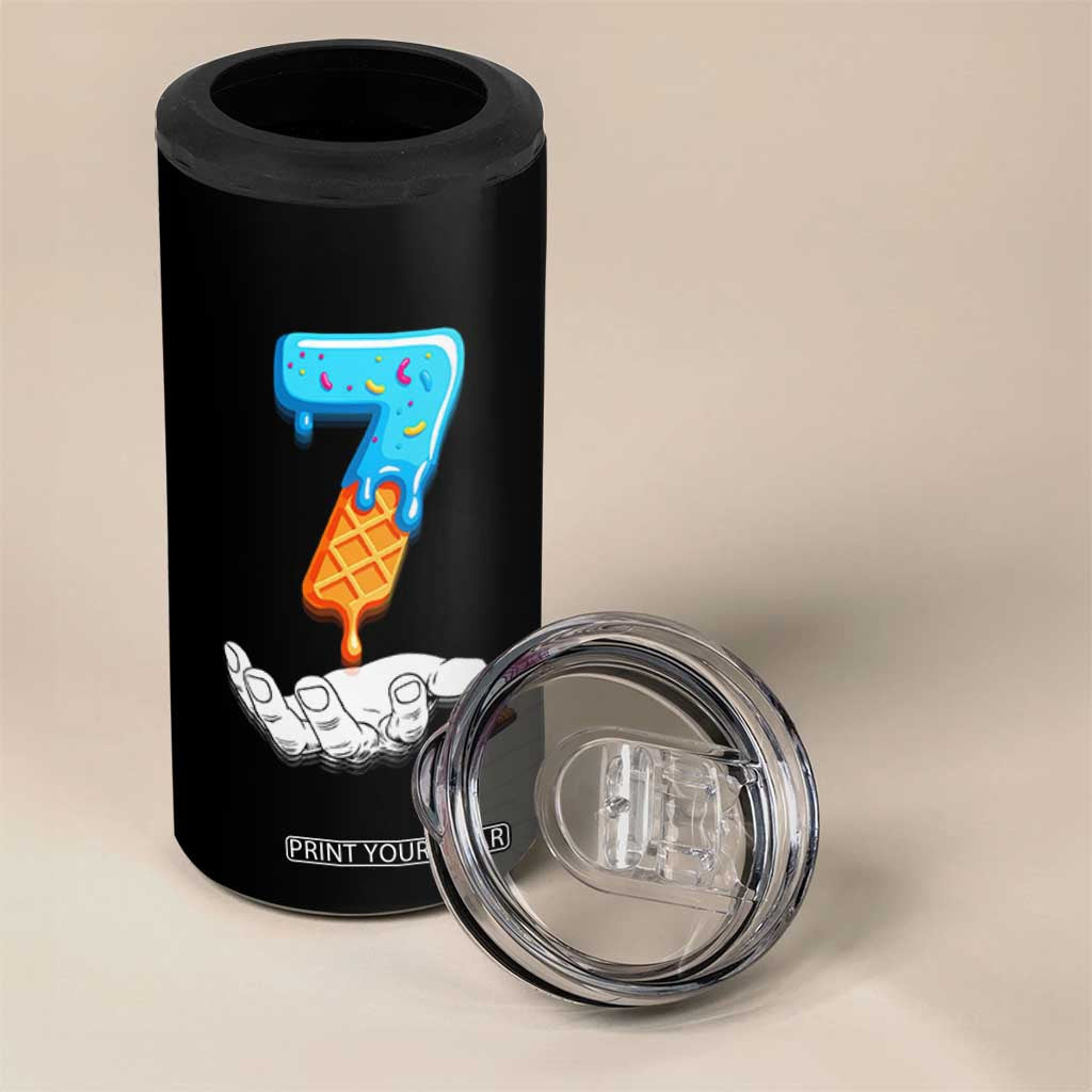 Funny 67 Six Seven Meme Couple Matching 4 in 1 Can Cooler Tumbler Number 7 Baseball Ice Cream Drip TS10 Print Your Wear
