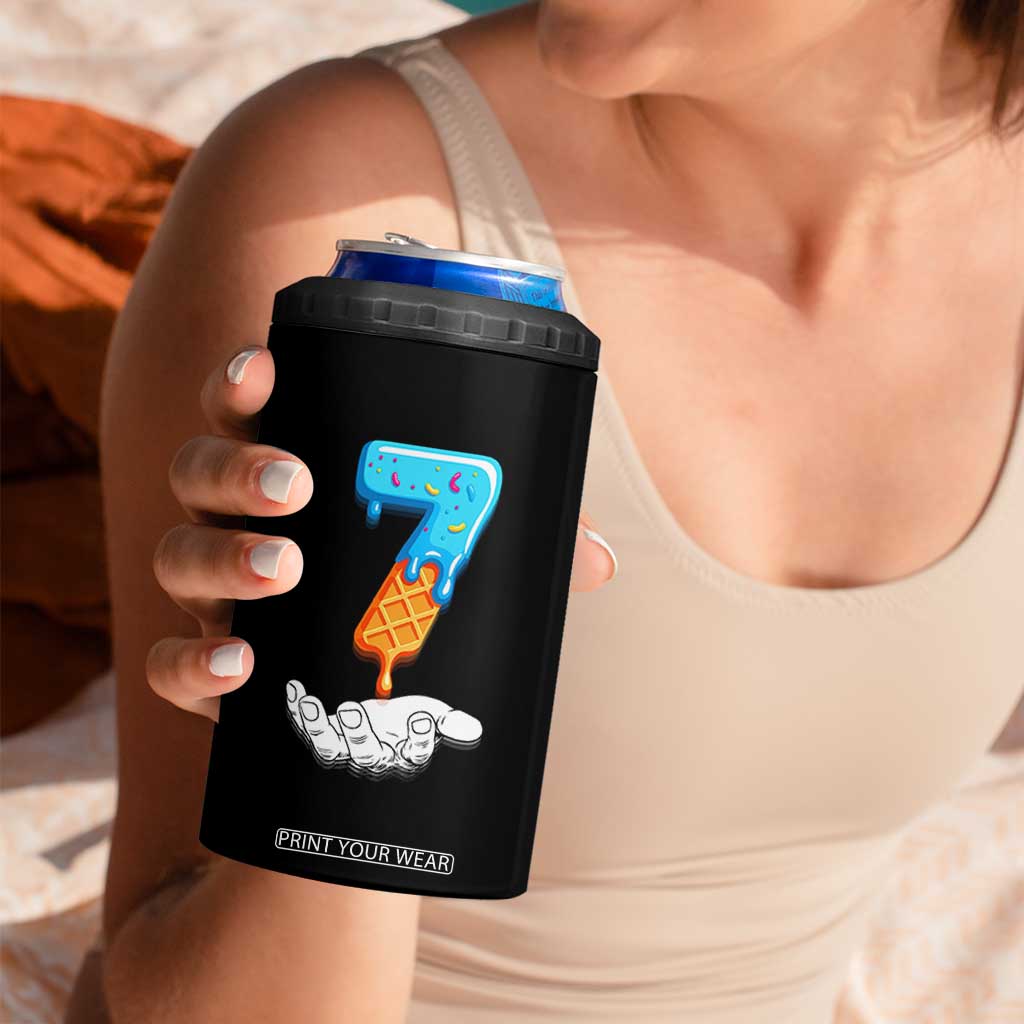 Funny 67 Six Seven Meme Couple Matching 4 in 1 Can Cooler Tumbler Number 7 Baseball Ice Cream Drip TS10 Print Your Wear