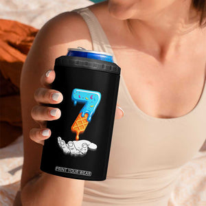 Funny 67 Six Seven Meme Couple Matching 4 in 1 Can Cooler Tumbler Number 7 Baseball Ice Cream Drip TS10 Print Your Wear