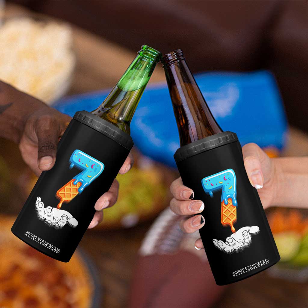 Funny 67 Six Seven Meme Couple Matching 4 in 1 Can Cooler Tumbler Number 7 Baseball Ice Cream Drip TS10 Print Your Wear