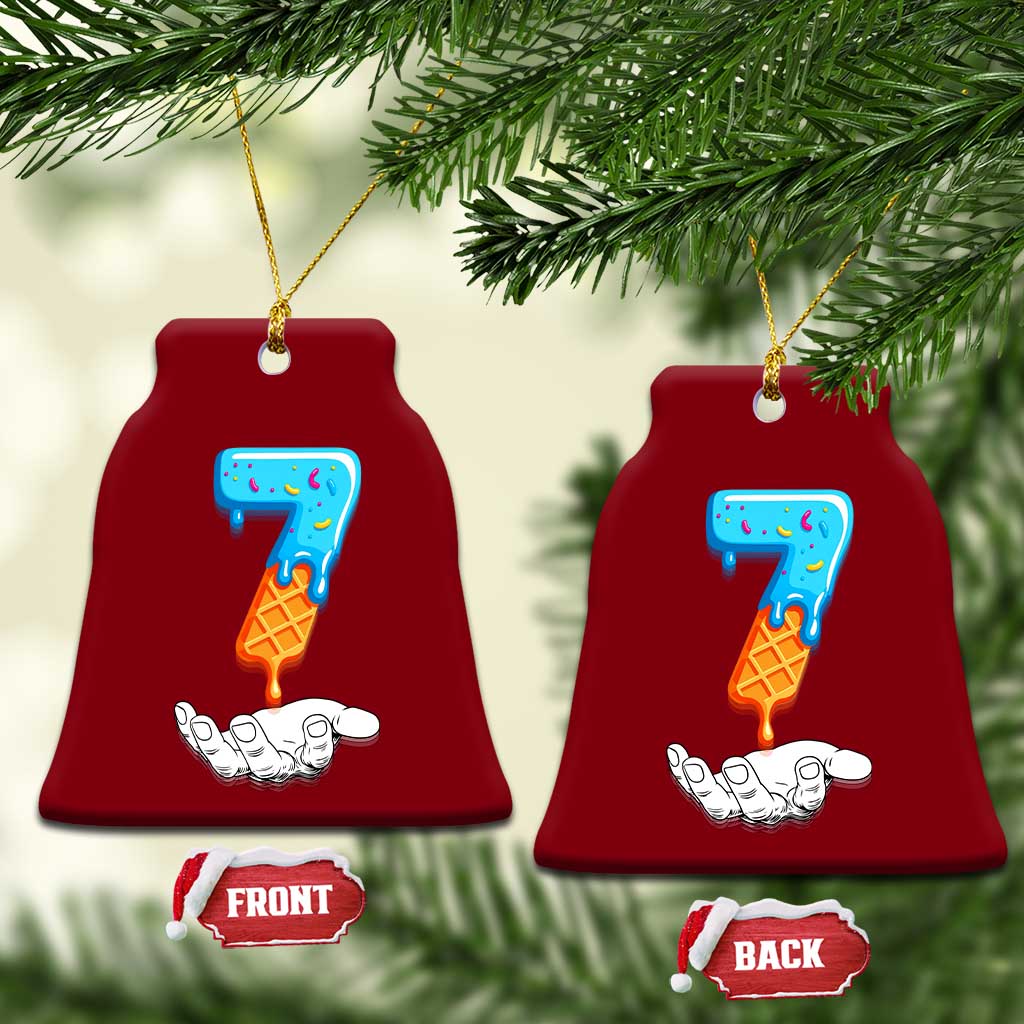 Funny 67 Six Seven Meme Couple Matching Ceramic Ornament Number 7 Baseball Ice Cream Drip TS10 Print Your Wear