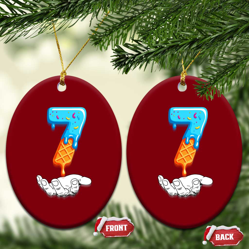 Funny 67 Six Seven Meme Couple Matching Ceramic Ornament Number 7 Baseball Ice Cream Drip TS10 Print Your Wear