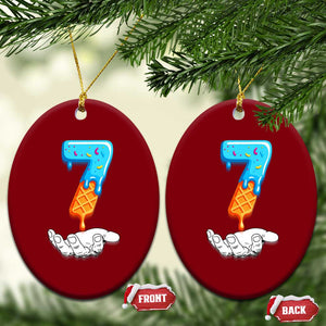 Funny 67 Six Seven Meme Couple Matching Ceramic Ornament Number 7 Baseball Ice Cream Drip TS10 Print Your Wear