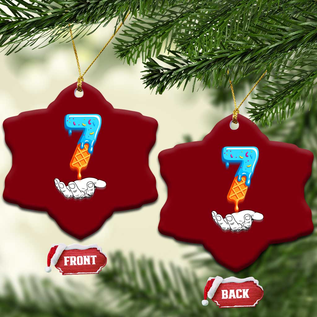 Funny 67 Six Seven Meme Couple Matching Ceramic Ornament Number 7 Baseball Ice Cream Drip TS10 Print Your Wear