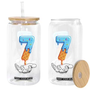 Funny 67 Six Seven Meme Couple Matching Glass Can Number 7 Baseball Ice Cream Drip TS10 Print Your Wear