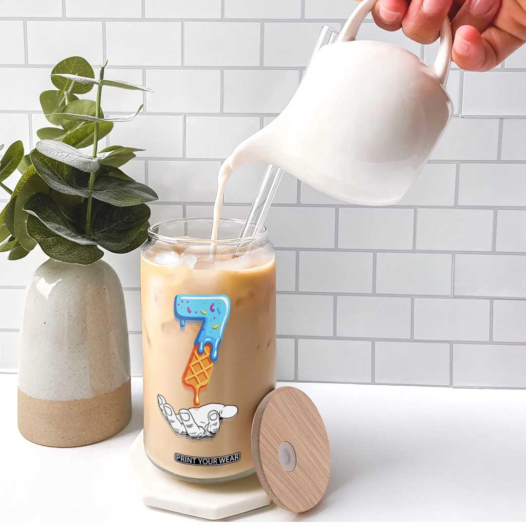Funny 67 Six Seven Meme Couple Matching Glass Can Number 7 Baseball Ice Cream Drip TS10 Print Your Wear