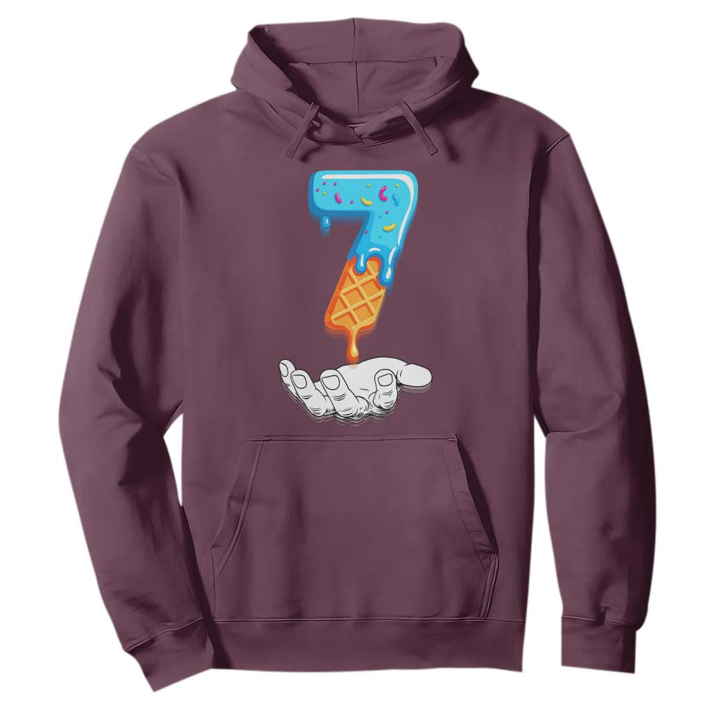 Funny 67 Six Seven Meme Couple Matching Hoodie Number 7 Baseball Ice Cream Drip TS10 Maroon Print Your Wear