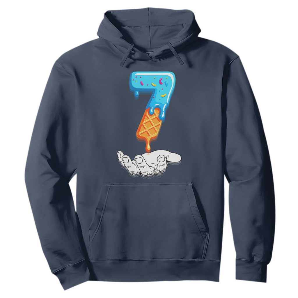 Funny 67 Six Seven Meme Couple Matching Hoodie Number 7 Baseball Ice Cream Drip TS10 Navy Print Your Wear