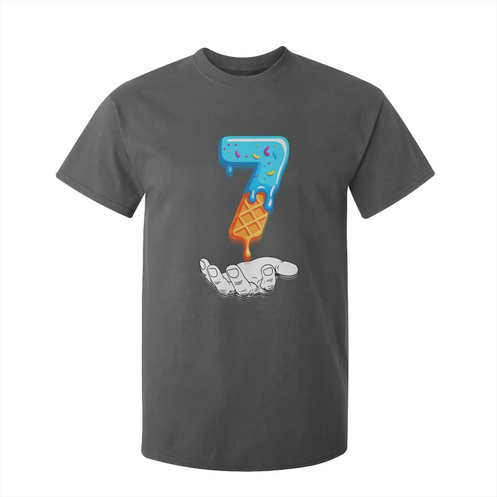Funny 67 Six Seven Meme Couple Matching T Shirt For Kid Number 7 Baseball Ice Cream Drip TS10 Dark Heather Print Your Wear