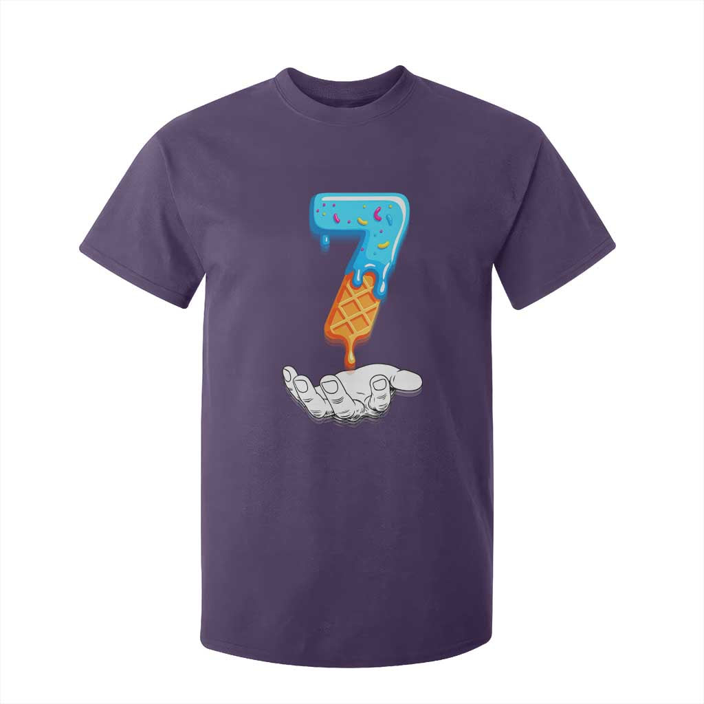 Funny 67 Six Seven Meme Couple Matching T Shirt For Kid Number 7 Baseball Ice Cream Drip TS10 Purple Print Your Wear