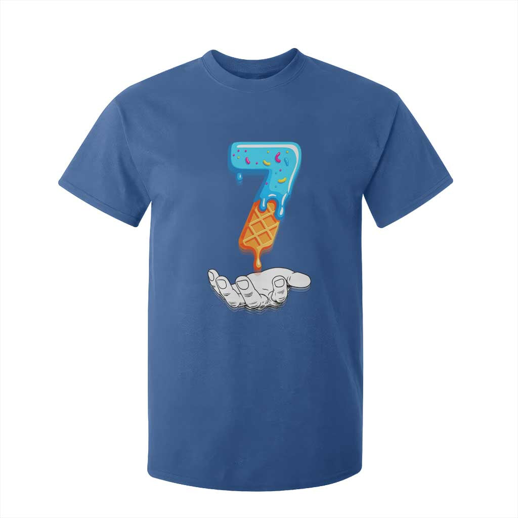 Funny 67 Six Seven Meme Couple Matching T Shirt For Kid Number 7 Baseball Ice Cream Drip TS10 Royal Blue Print Your Wear