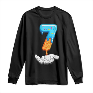 Funny 67 Six Seven Meme Couple Matching Long Sleeve Shirt Number 7 Baseball Ice Cream Drip TS10 Black Print Your Wear