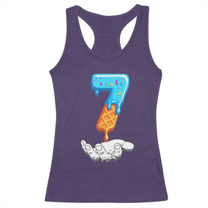 Funny 67 Six Seven Meme Couple Matching Racerback Tank Top Number 7 Baseball Ice Cream Drip TS10 Purple Print Your Wear