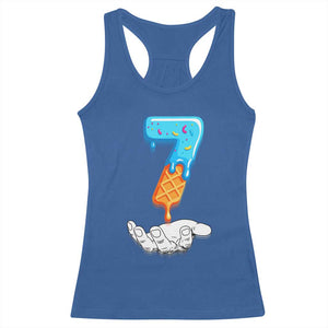 Funny 67 Six Seven Meme Couple Matching Racerback Tank Top Number 7 Baseball Ice Cream Drip TS10 Royal Blue Print Your Wear