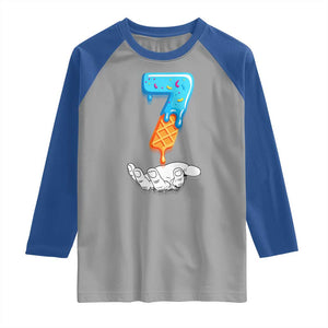 Funny 67 Six Seven Meme Couple Matching Raglan Shirt Number 7 Baseball Ice Cream Drip TS10 Sport Gray Royal Print Your Wear