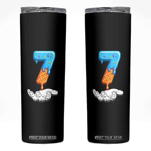 Funny 67 Six Seven Meme Couple Matching Skinny Tumbler Number 7 Baseball Ice Cream Drip TS10 Black Print Your Wear