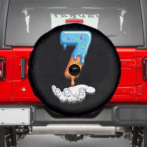 Funny 67 Six Seven Meme Couple Matching Spare Tire Cover Number 7 Baseball Ice Cream Drip TS10 Black Print Your Wear