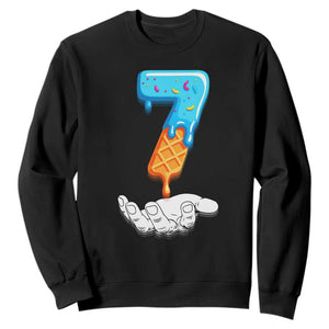 Funny 67 Six Seven Meme Couple Matching Sweatshirt Number 7 Baseball Ice Cream Drip TS10 Black Print Your Wear