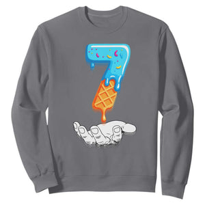 Funny 67 Six Seven Meme Couple Matching Sweatshirt Number 7 Baseball Ice Cream Drip TS10 Charcoal Print Your Wear