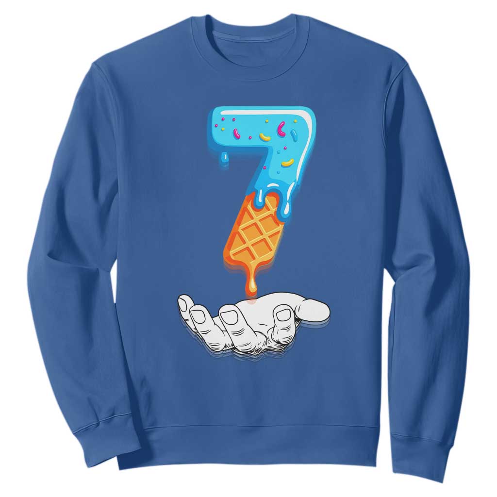 Funny 67 Six Seven Meme Couple Matching Sweatshirt Number 7 Baseball Ice Cream Drip TS10 Royal Blue Print Your Wear