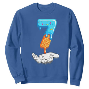 Funny 67 Six Seven Meme Couple Matching Sweatshirt Number 7 Baseball Ice Cream Drip TS10 Royal Blue Print Your Wear