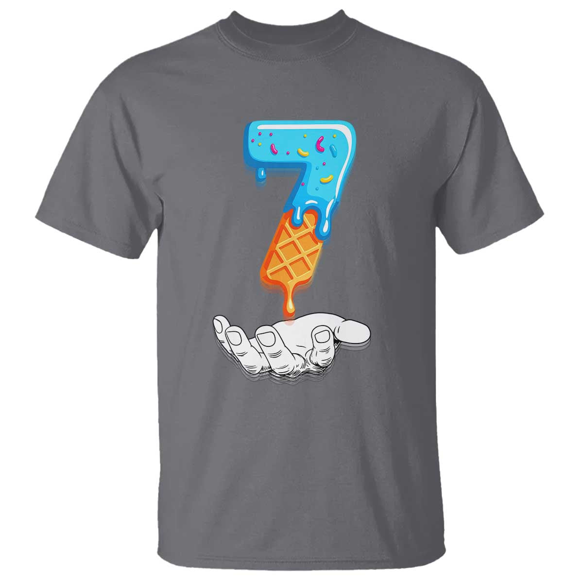 Funny 67 Six Seven Meme Couple Matching T Shirt Number 7 Baseball Ice Cream Drip TS10 Charcoal Print Your Wear