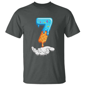 Funny 67 Six Seven Meme Couple Matching T Shirt Number 7 Baseball Ice Cream Drip TS10 Dark Heather Print Your Wear