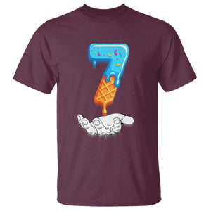 Funny 67 Six Seven Meme Couple Matching T Shirt Number 7 Baseball Ice Cream Drip TS10 Maroon Print Your Wear