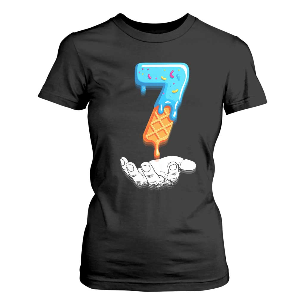 Funny 67 Six Seven Meme Couple Matching T Shirt For Women Number 7 Baseball Ice Cream Drip TS10 Black Print Your Wear