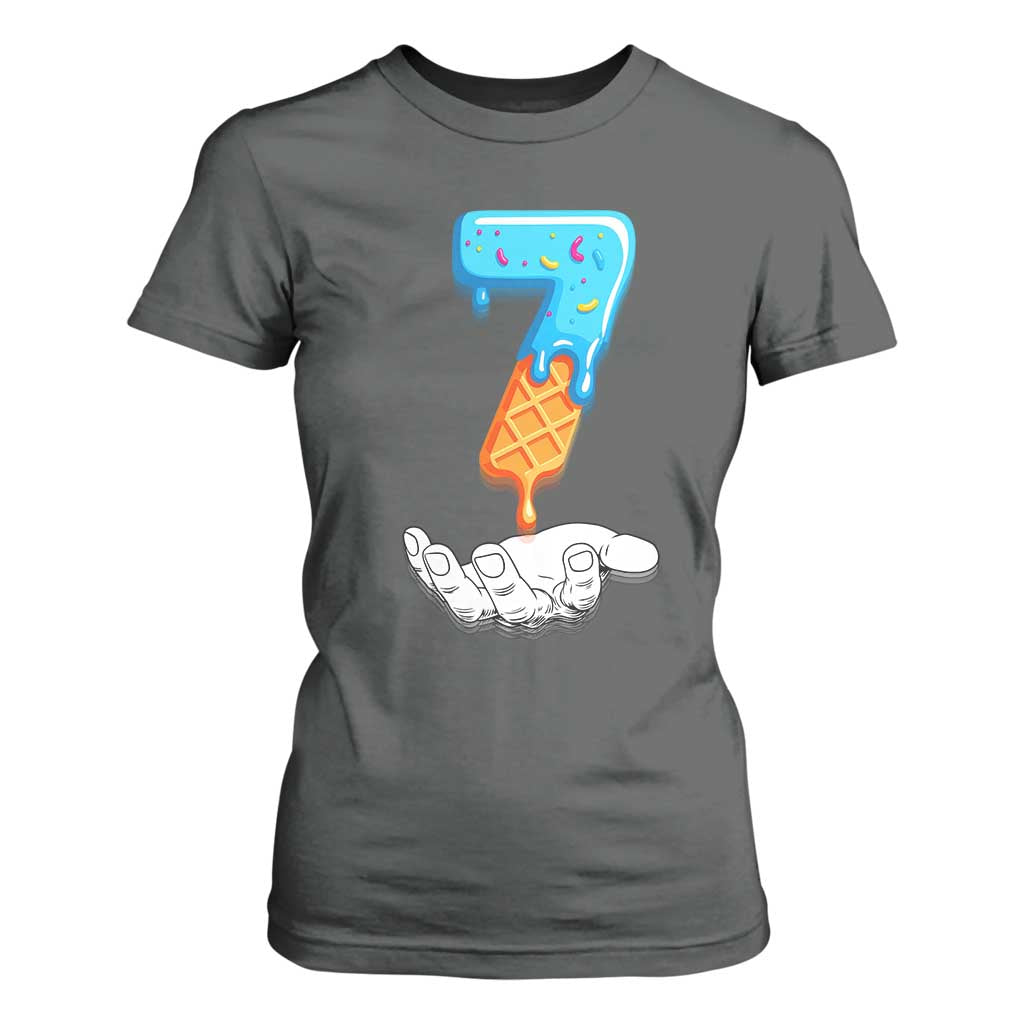 Funny 67 Six Seven Meme Couple Matching T Shirt For Women Number 7 Baseball Ice Cream Drip TS10 Dark Heather Print Your Wear