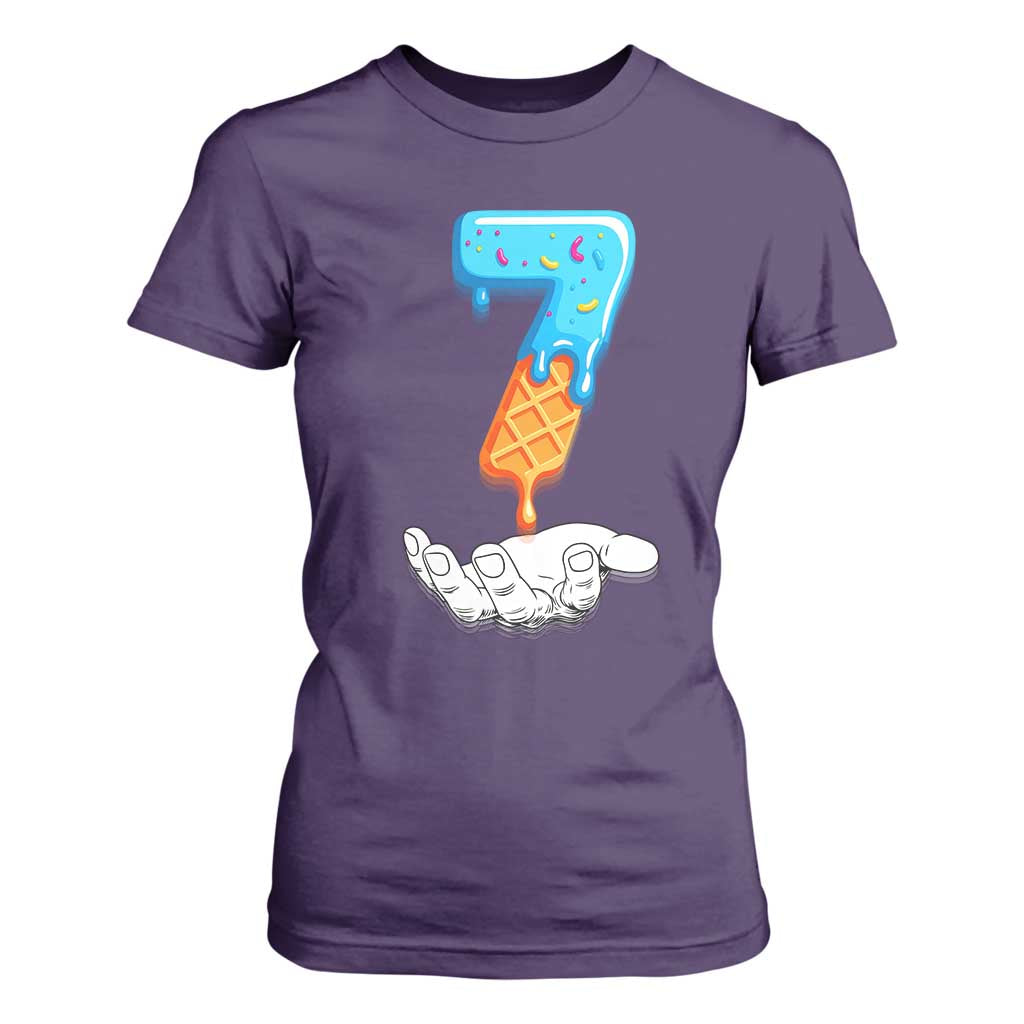Funny 67 Six Seven Meme Couple Matching T Shirt For Women Number 7 Baseball Ice Cream Drip TS10 Purple Print Your Wear