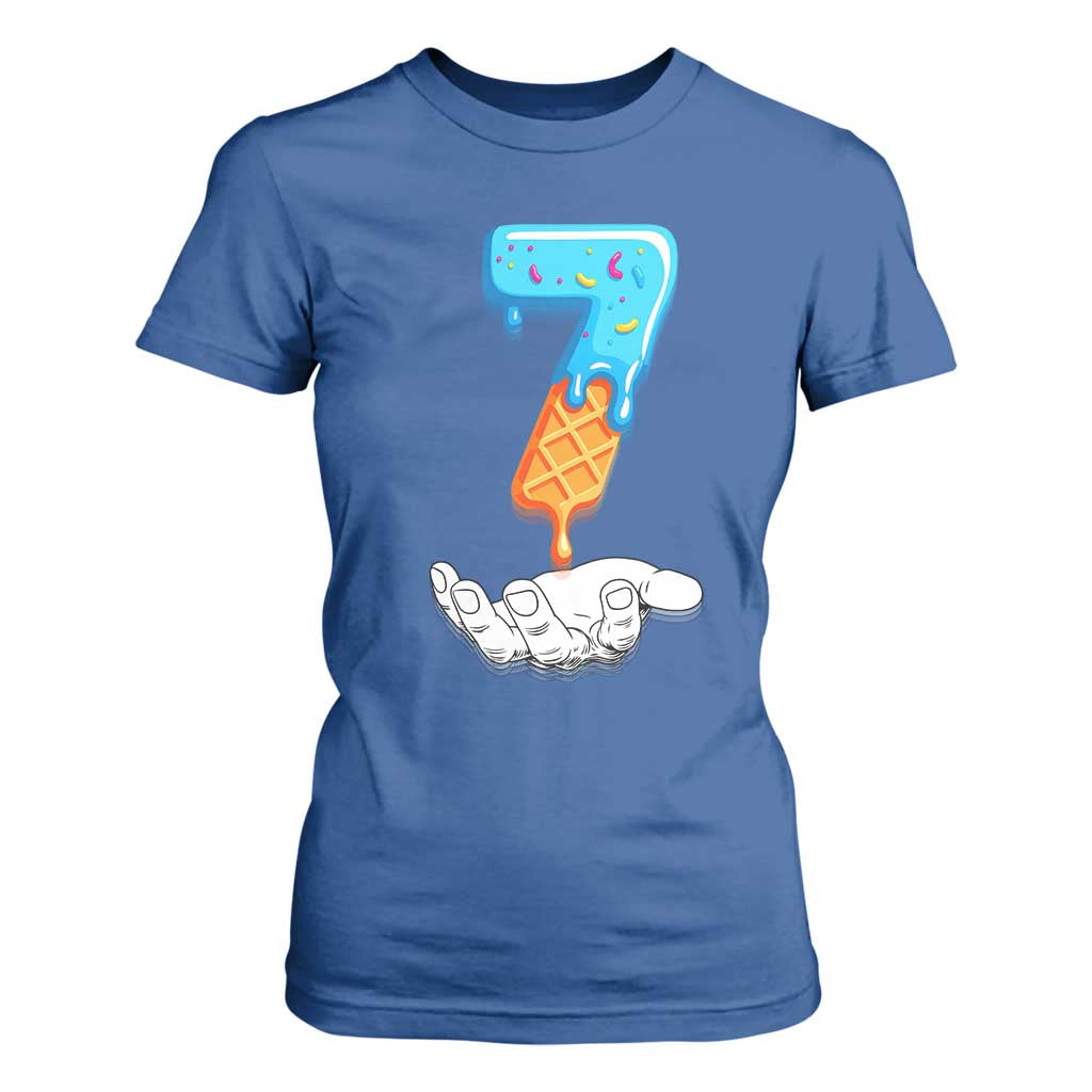 Funny 67 Six Seven Meme Couple Matching T Shirt For Women Number 7 Baseball Ice Cream Drip TS10 Royal Blue Print Your Wear